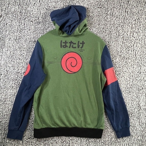 Hot Topic Naruto Hoodie Green Long Sleeve Cosplay Full Zip Men's Size Large - Picture 10 of 12